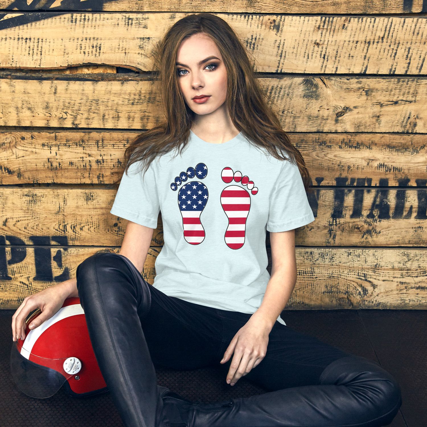 Flag Footprints Unisex t-shirt