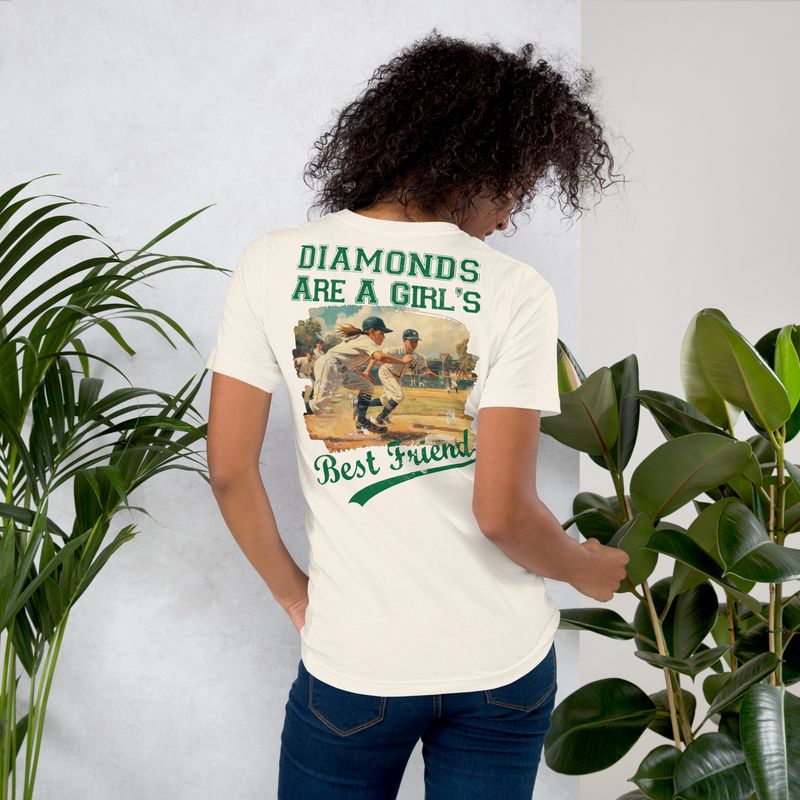 Diamonds - Girl Distressed Look Unisex t-shirt