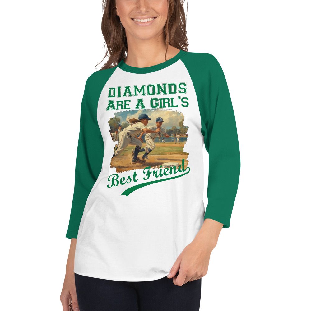 Diamonds - Girl 3/4 sleeve raglan shirt