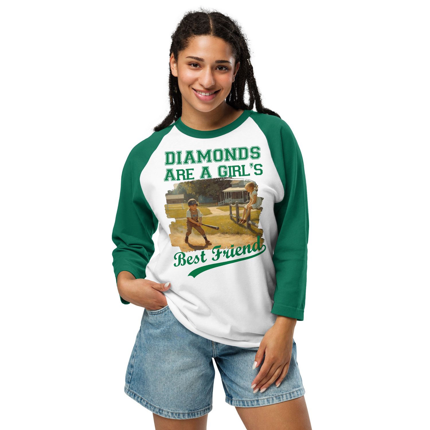 Diamonds - Boy 3/4 sleeve raglan shirt