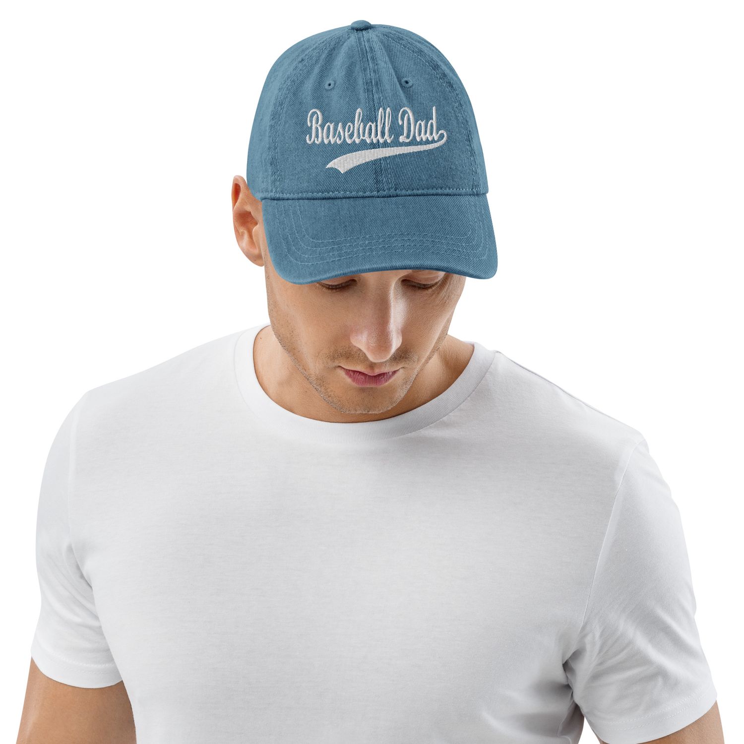 Baseball Dad Embroidered Denim Hat