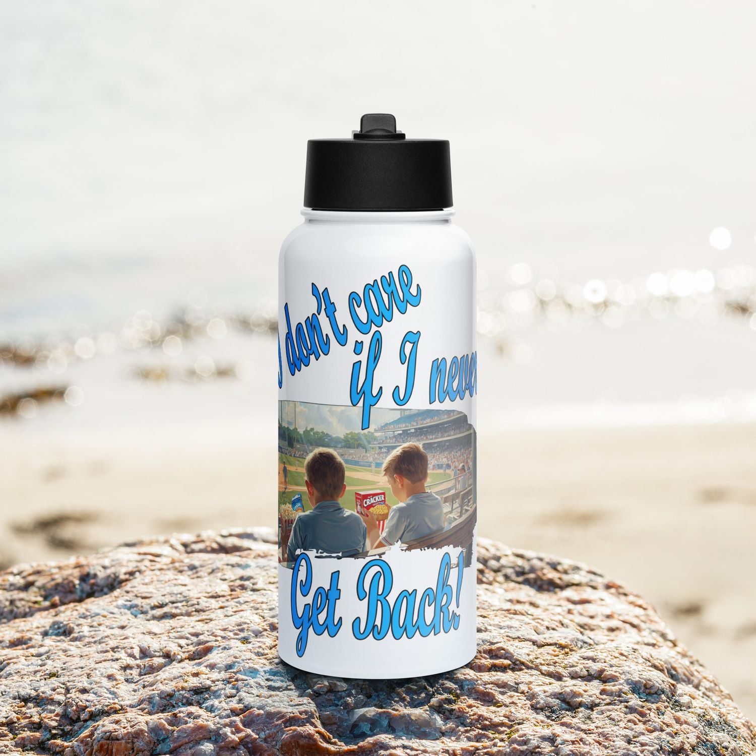 Get Back Stainless steel water bottle with a straw lid