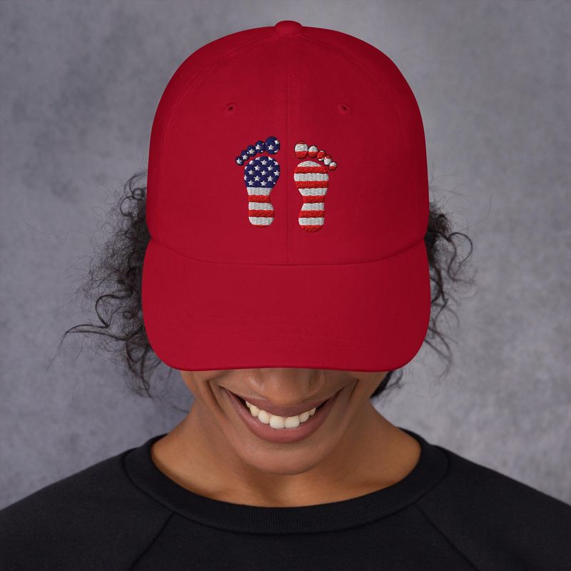 USA Bare Feet Dad hat