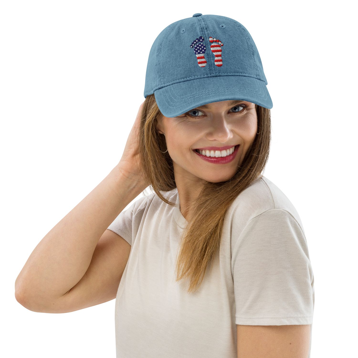USA Bare Feet Denim Hat