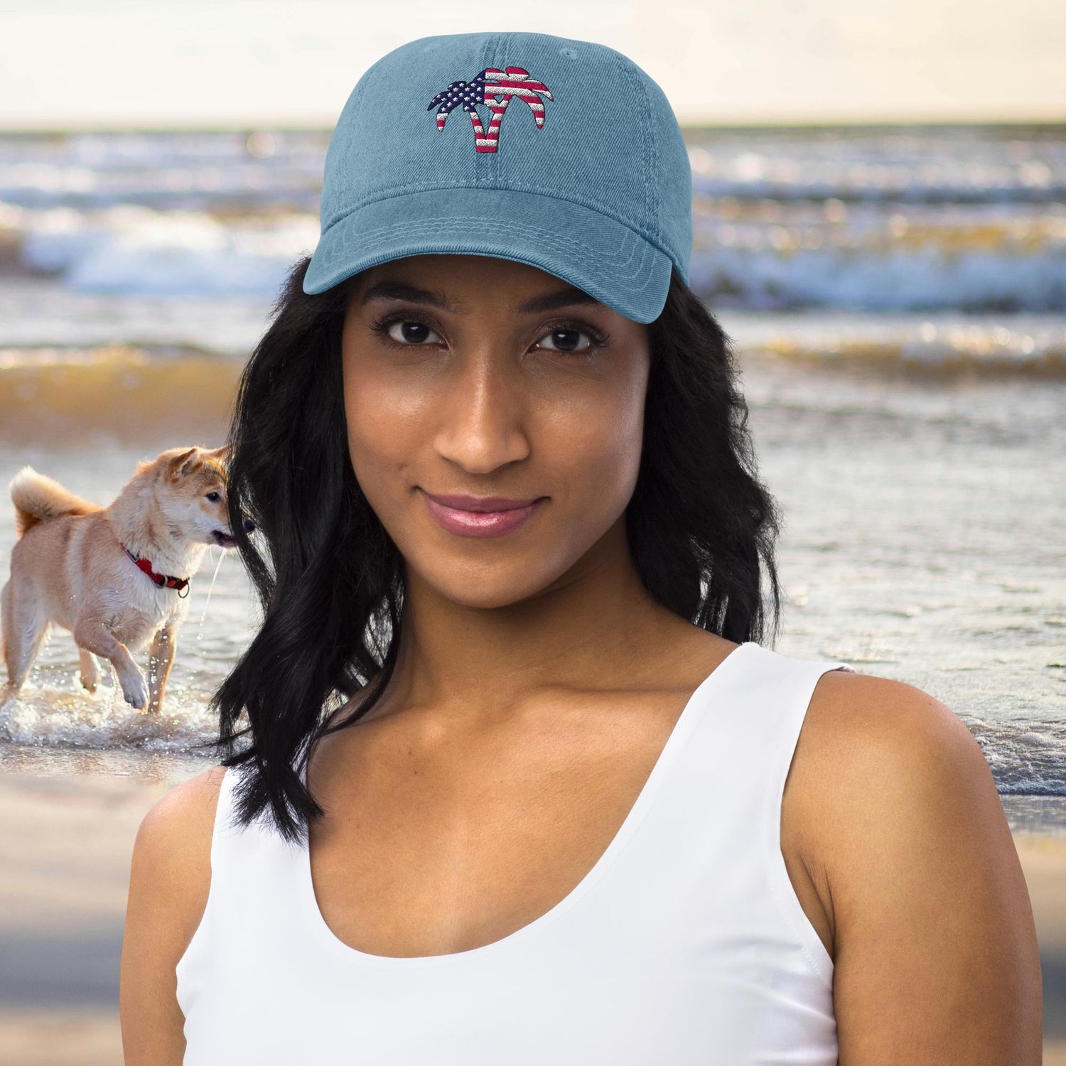USA Palm Denim Hat