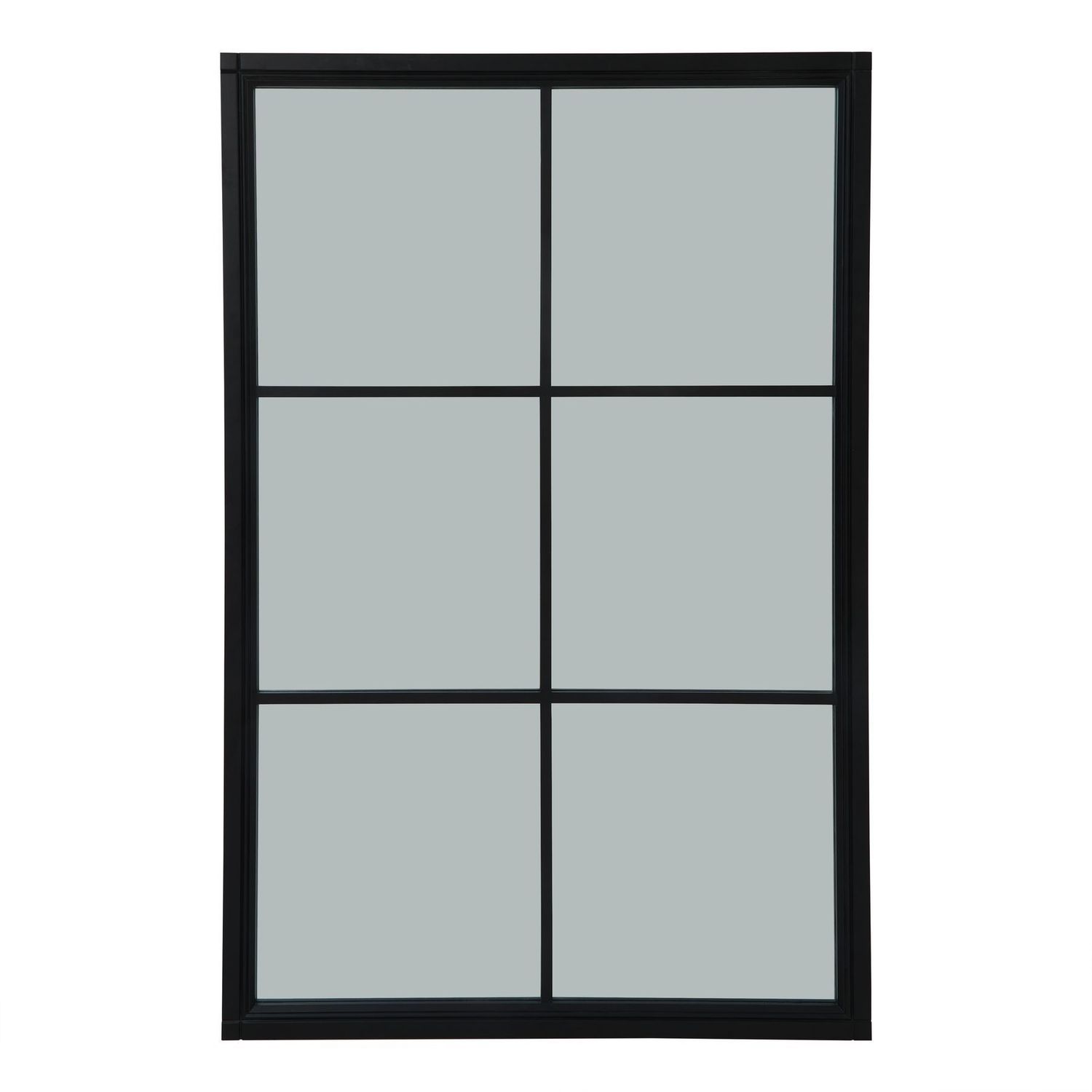 Black Wood XL Window Mirror