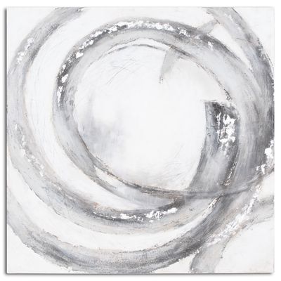 Galaxy Silver And Grey Hand Painted Canvas Galaxy Silver And Grey Hand Painted Canvas