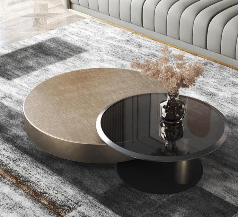 Gold Nesting Coffee Table, Gold