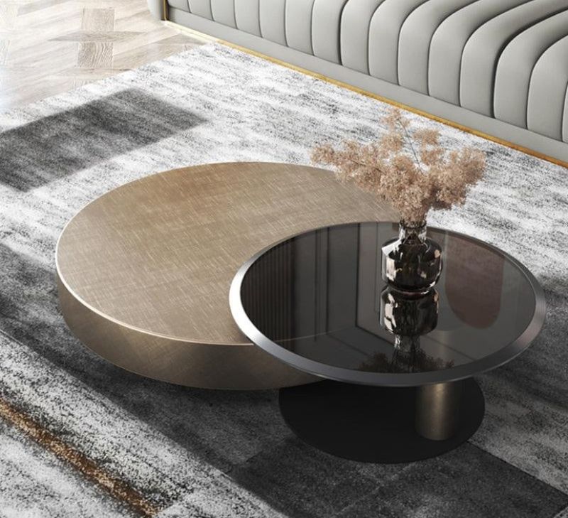 Gold Nesting Coffee Table, Gold