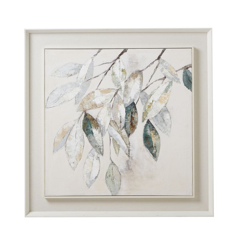 Dolce Mottle Leaf Framed Painting On Canvas Dolce Mottle Leaf Framed Painting On Canvas
