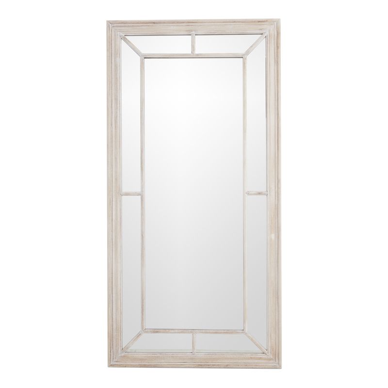 Large Washed Wood Framed Window Mirror Large Washed Wood Framed Window Mirror