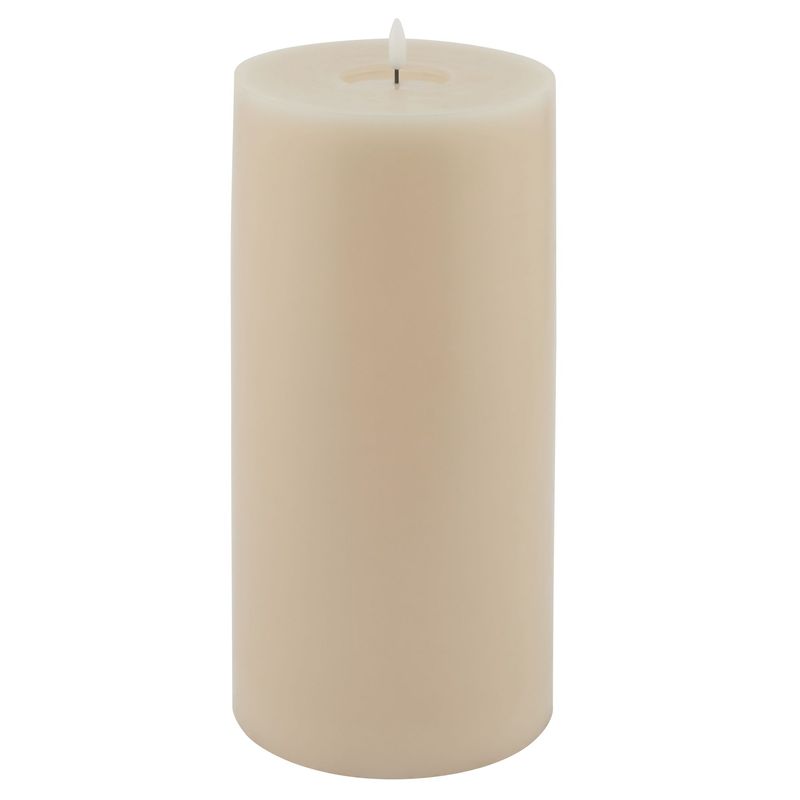 Luxe Collection Melt Effect 6x12 Taupe LED Wax Candle
