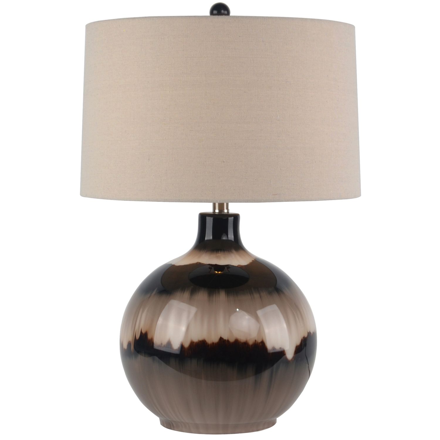 Sepia Shadows Table Lamp With Linen Shade