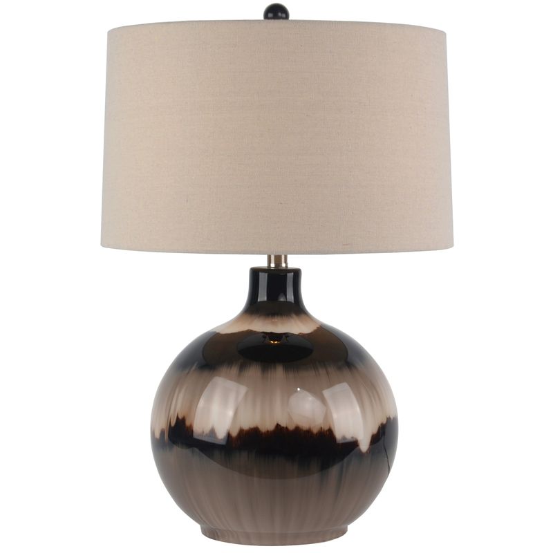 Sepia Shadows Table Lamp With Linen Shade