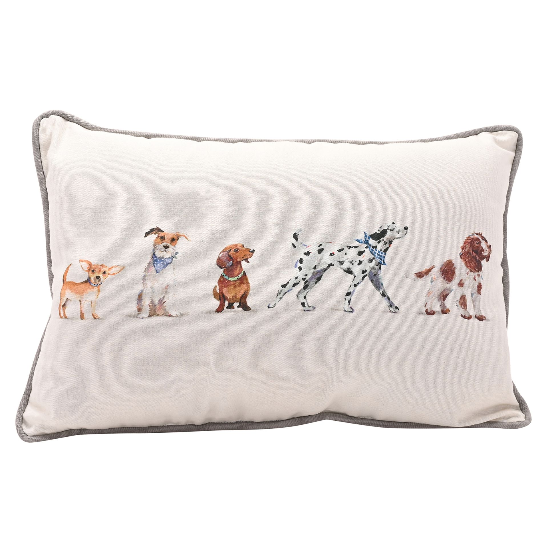 The Wildlife by Ling Designs Cushion 45cm x 30cm Dog Line Up