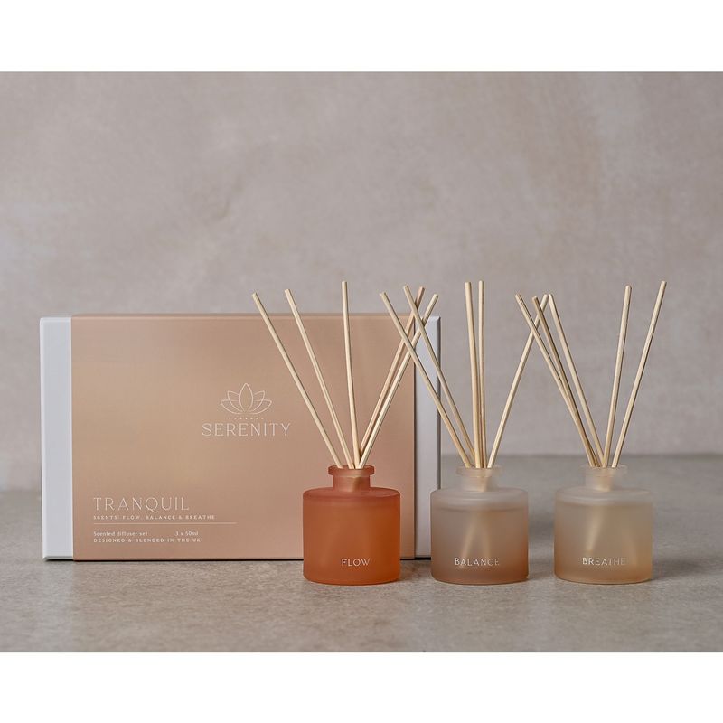 Serenity Tranquil Set of 3 Diffusers - Flow Balance & Breathe