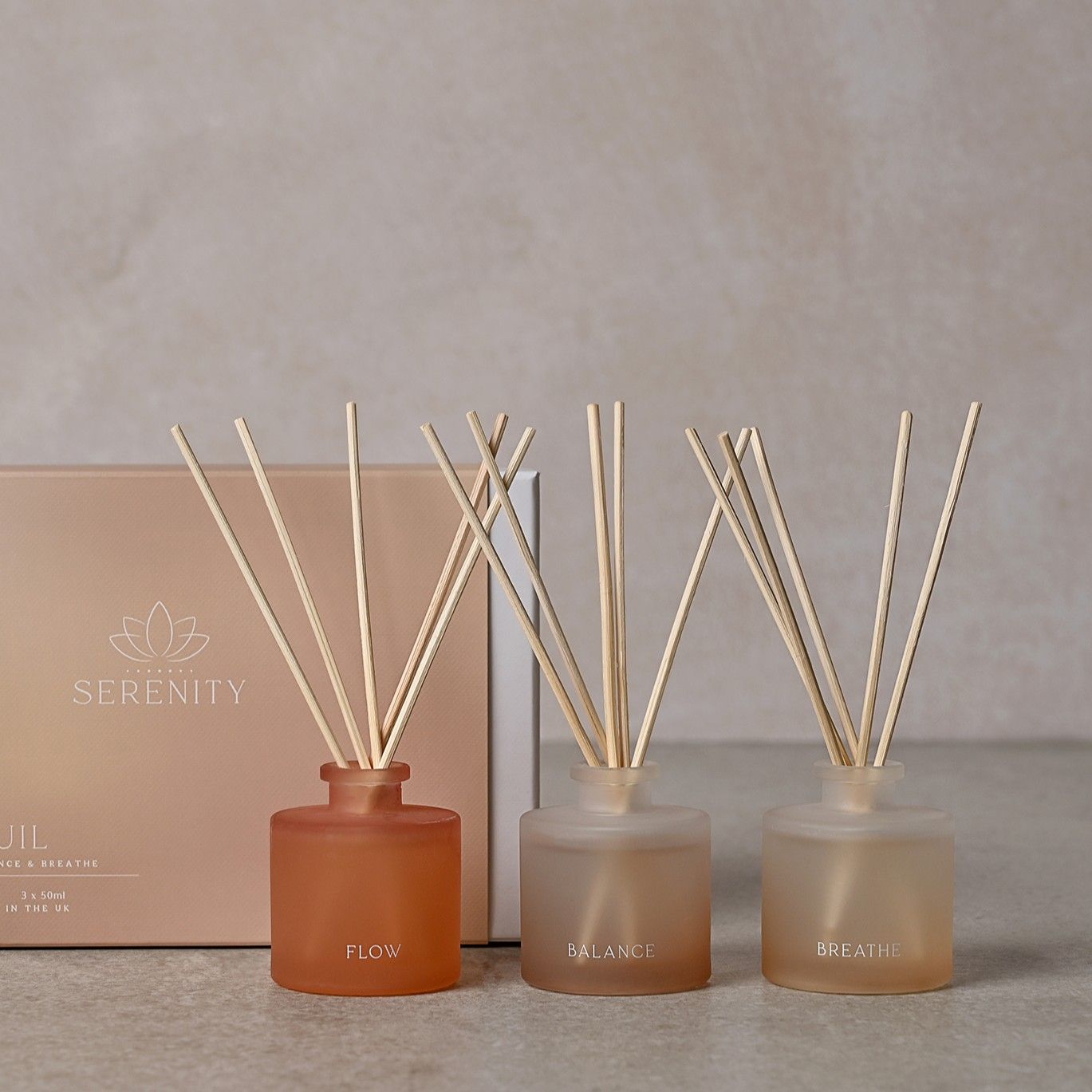 Serenity Tranquil Set of 3 Diffusers - Flow Balance & Breathe Serenity Tranquil Set of 3 Diffusers - Flow Balance & Breathe
