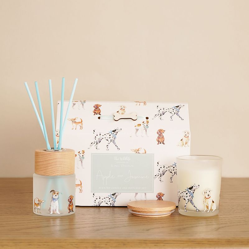 The Wildlife by Ling Designs Dog Candle & Diffuser Set - Apple & Jasmine