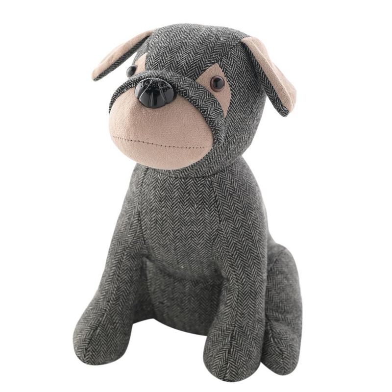 Hestia Grey Sitting Dog Doorstop