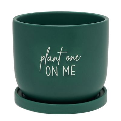 Country Living Ceramic Plant Pot - "Plant One On Me"
