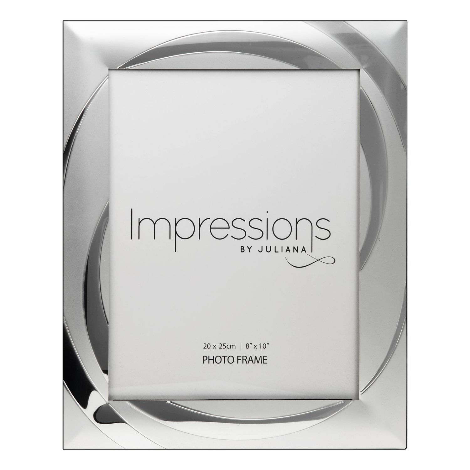 Impressions - 2 Tone Silver plated Photo Frame Swirl Design 8" x 10"