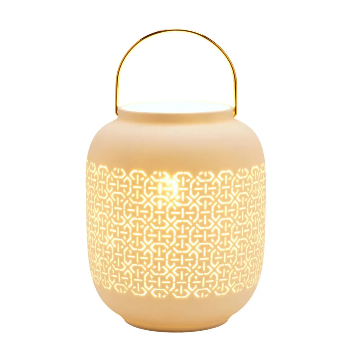 Hestia Abstract Pattern Handle Porcelain Lantern Lamp Hestia Abstract Pattern Handle Porcelain Lantern Lamp