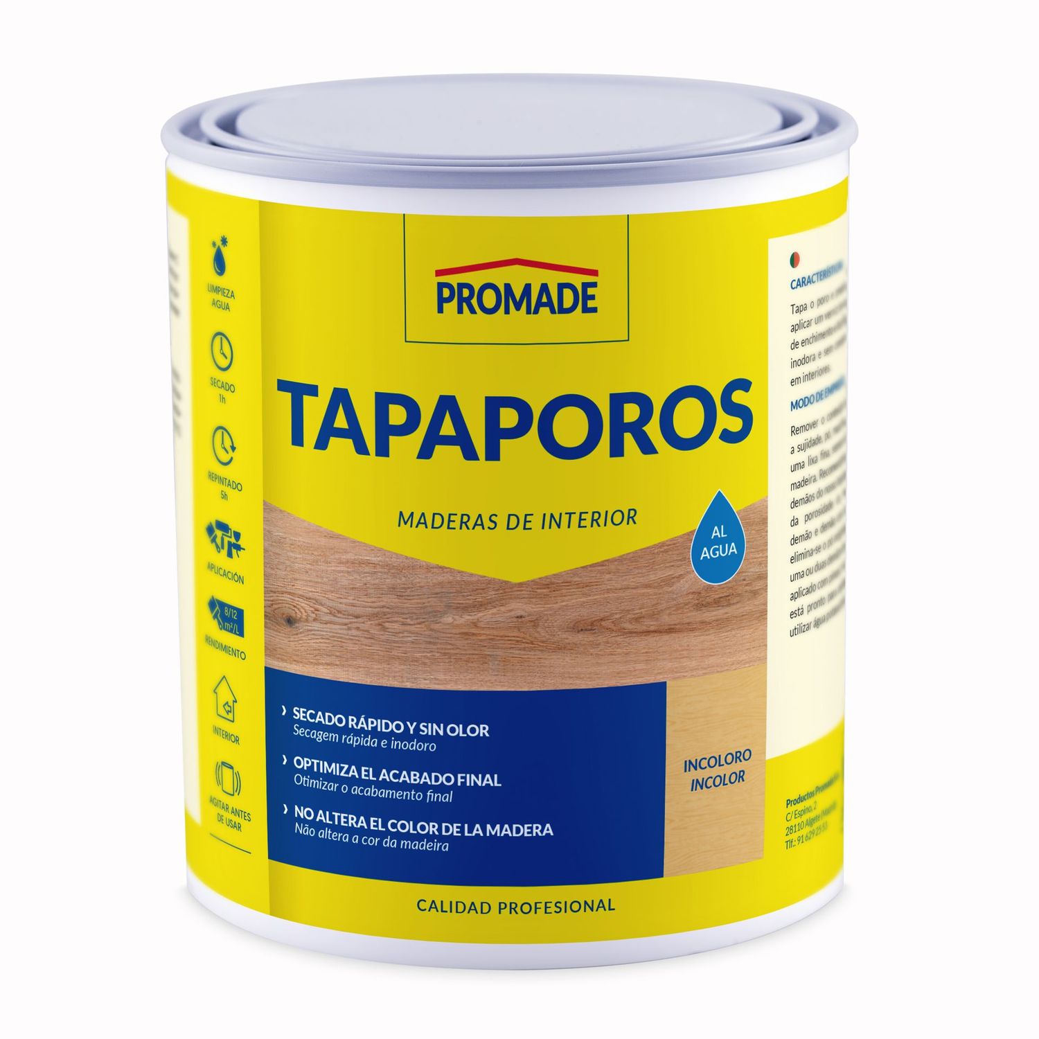 TAPAPOROS AL AGUA 750 ML