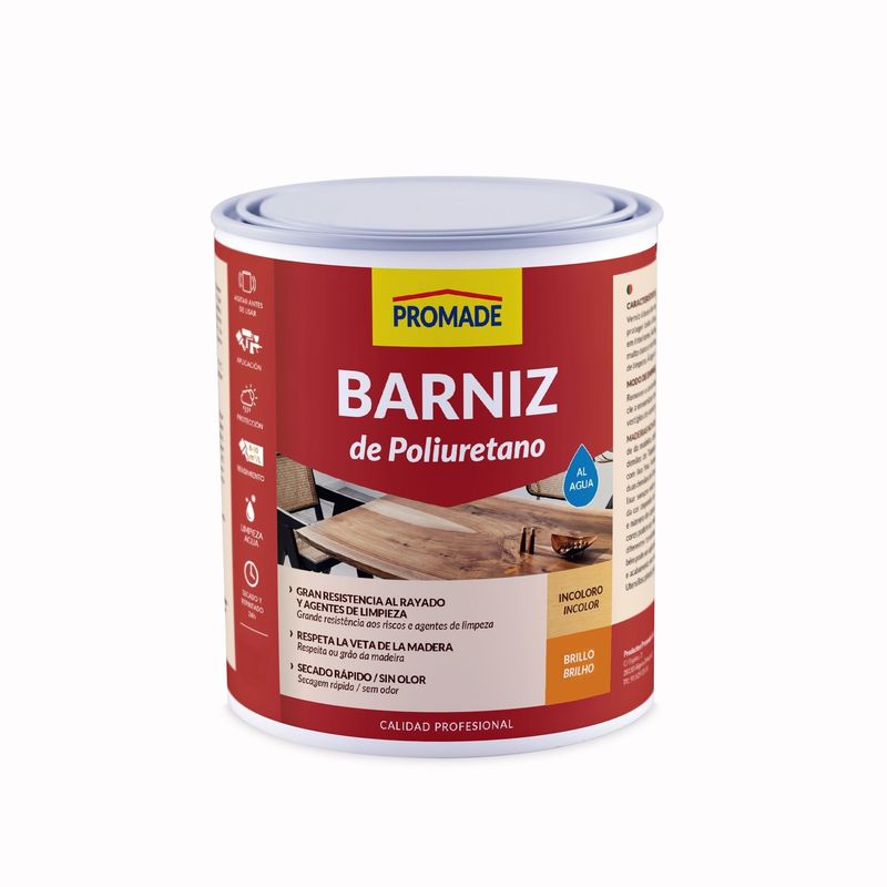 BARNIZ POLIURETANO BRILLO AL AGUA 4 L