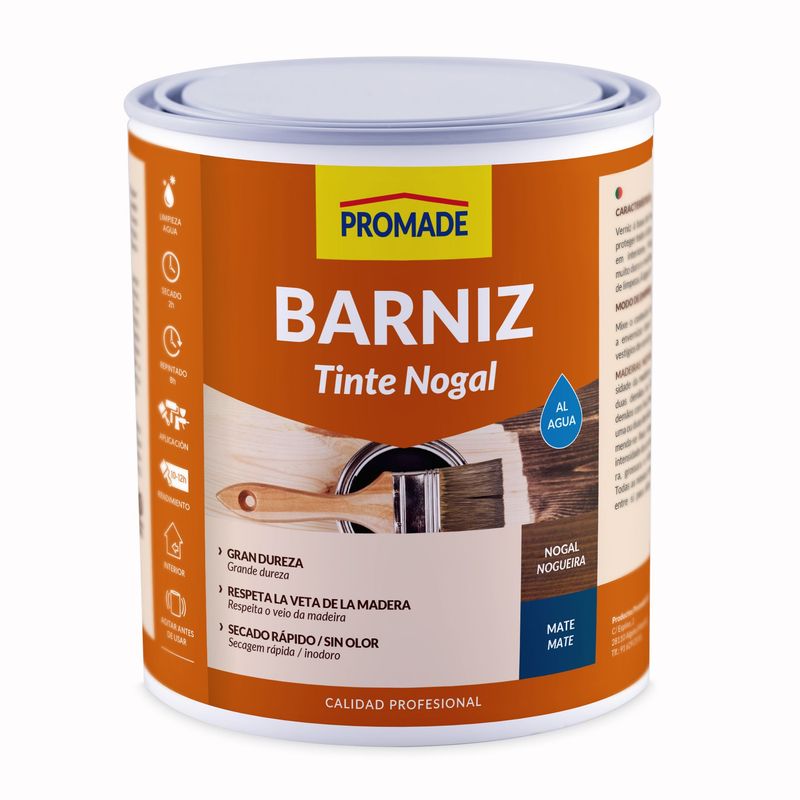 BARNIZ TINTE MATE NOGAL 750 ML