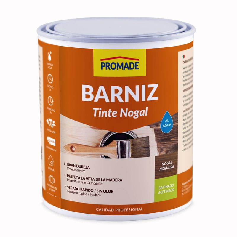 BARNIZ TINTE SATINADO NOGAL 375 ML