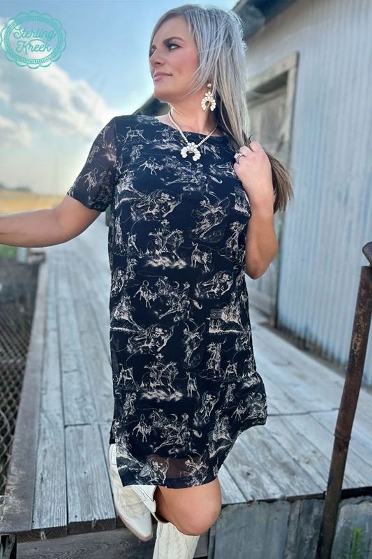 RODEO ROAD MESH DRESS