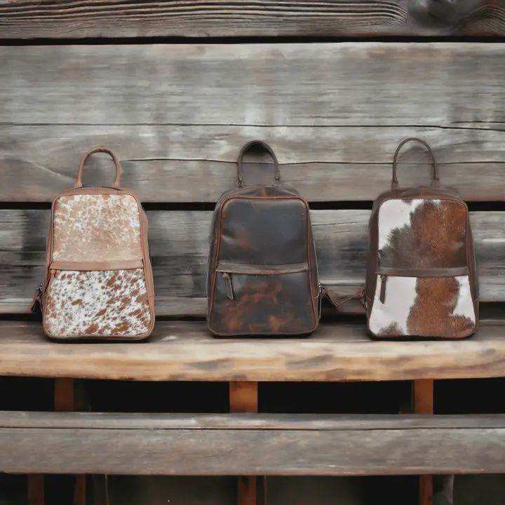 Mini Leather Cowhide Backpack