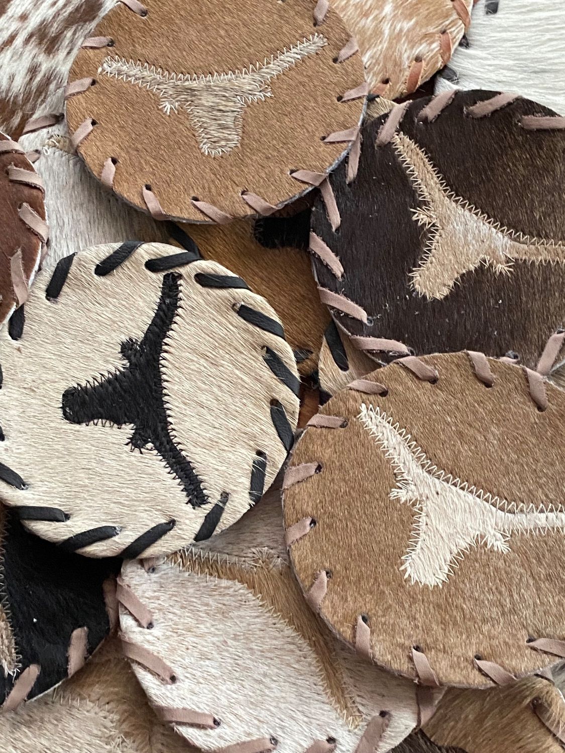 Cowhide Coasters - Single Coaster