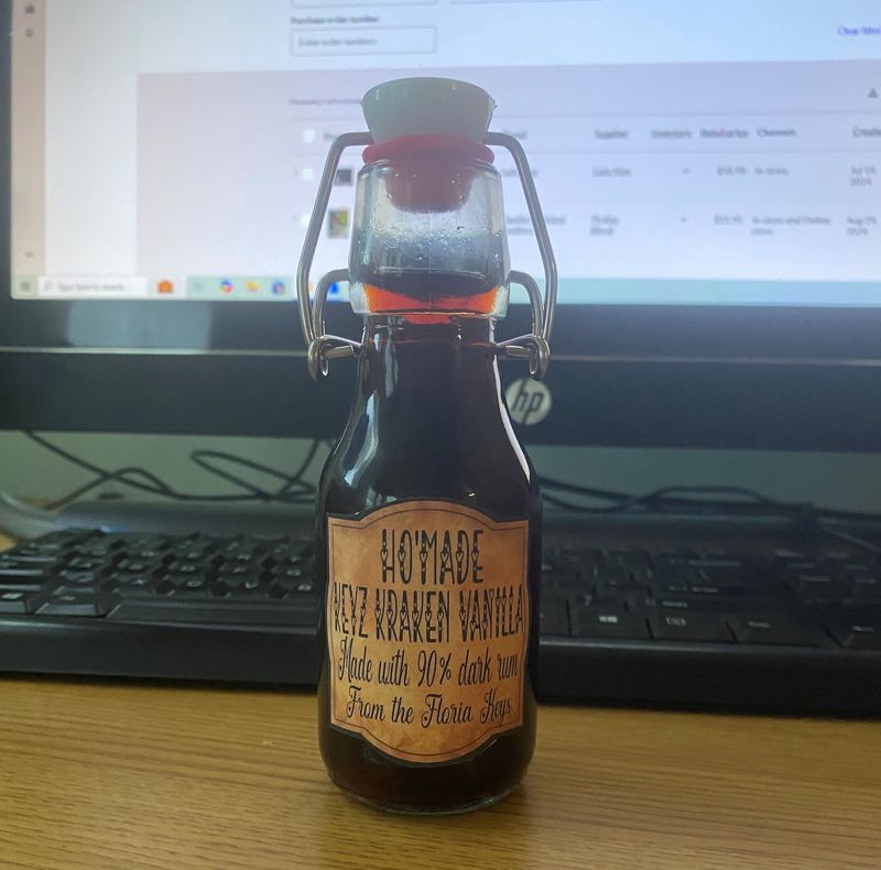Ho&#39;made Keyz Kracken Vanilla Extract infused with Kracken&#39;s Dark Rum