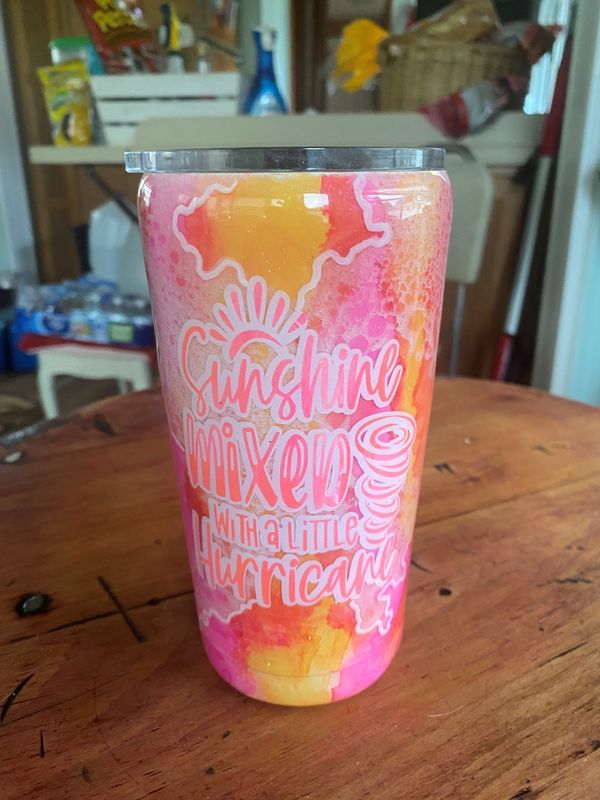 Sunshine/Hurricane 20 oz Yeti Tumbler with lid