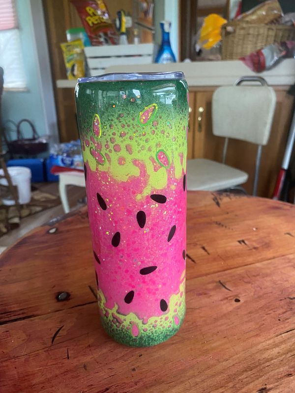 Watermelon Custom Skinny 20 oz Tumbler