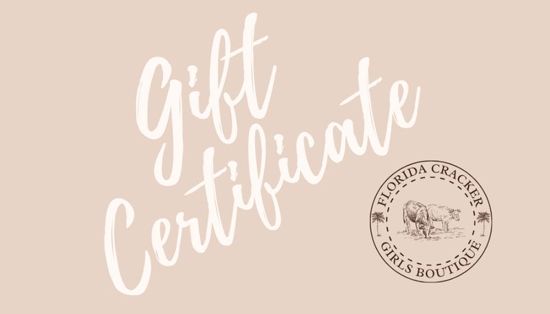 Gift Certificate starting at $25