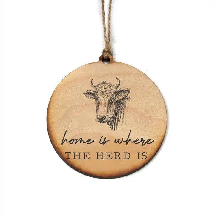 Highland Cow Home Christmas Ornament