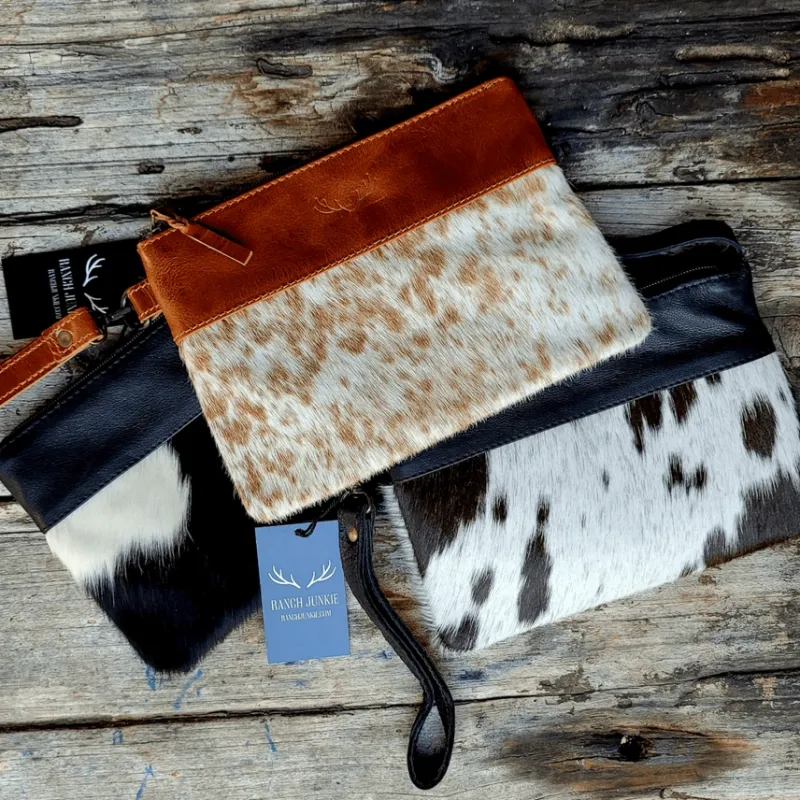 Genuine Cowhide Wristlet