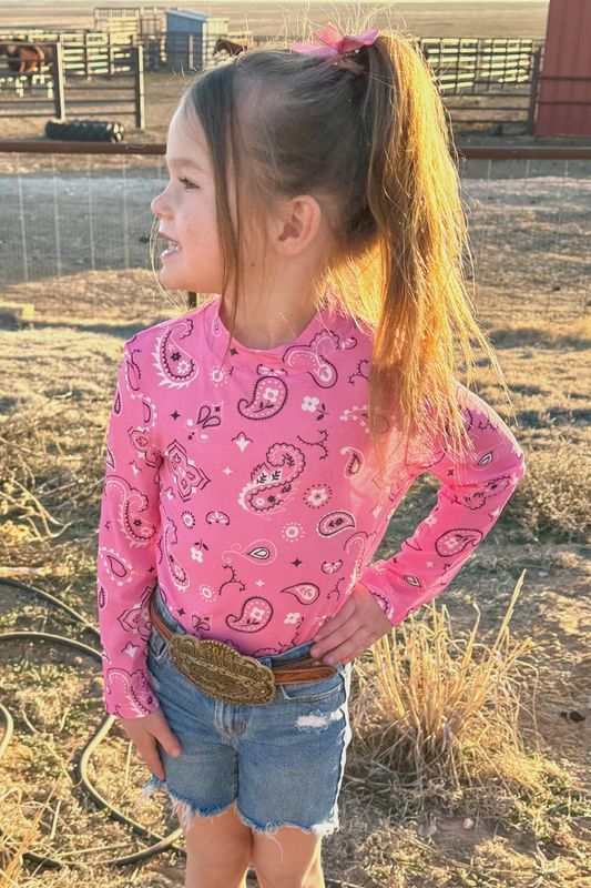 Bandana Babe Pink Mesh Top - Youth Sizes