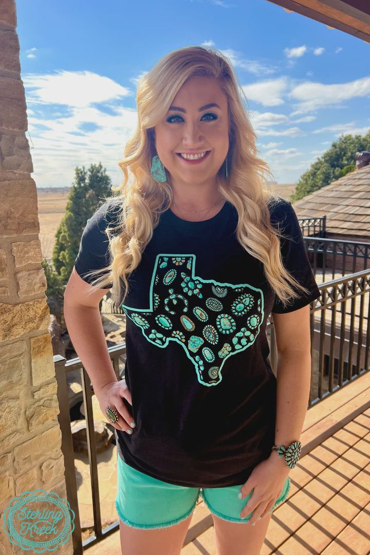 Texas in Turquoise Tee Shirt