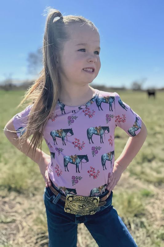 Old Town Road Pink Kids Top