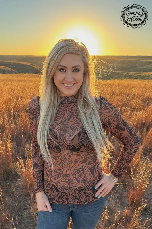 Country Road Leather Mesh top