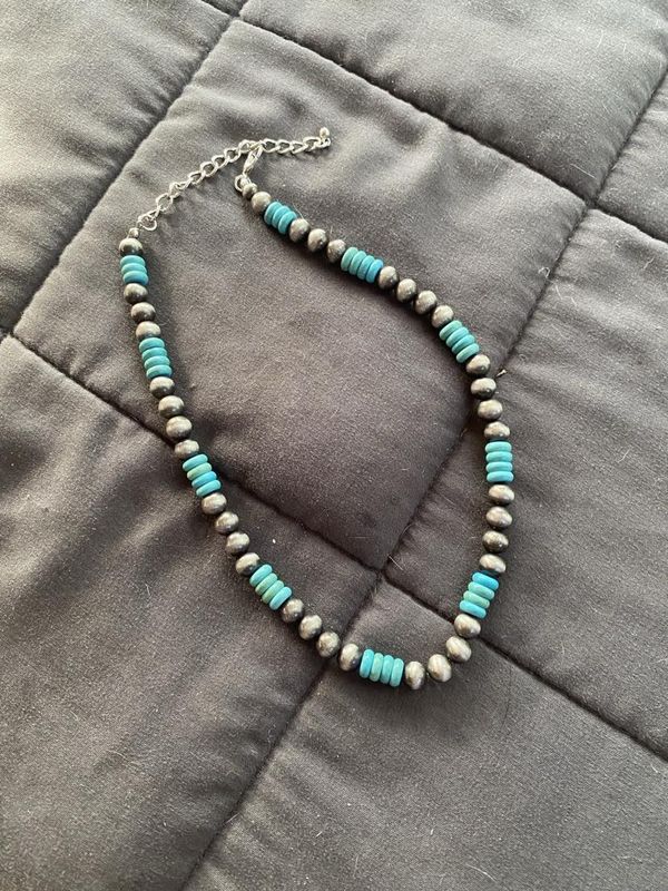 Navajo Pearl and Turquoise Necklace