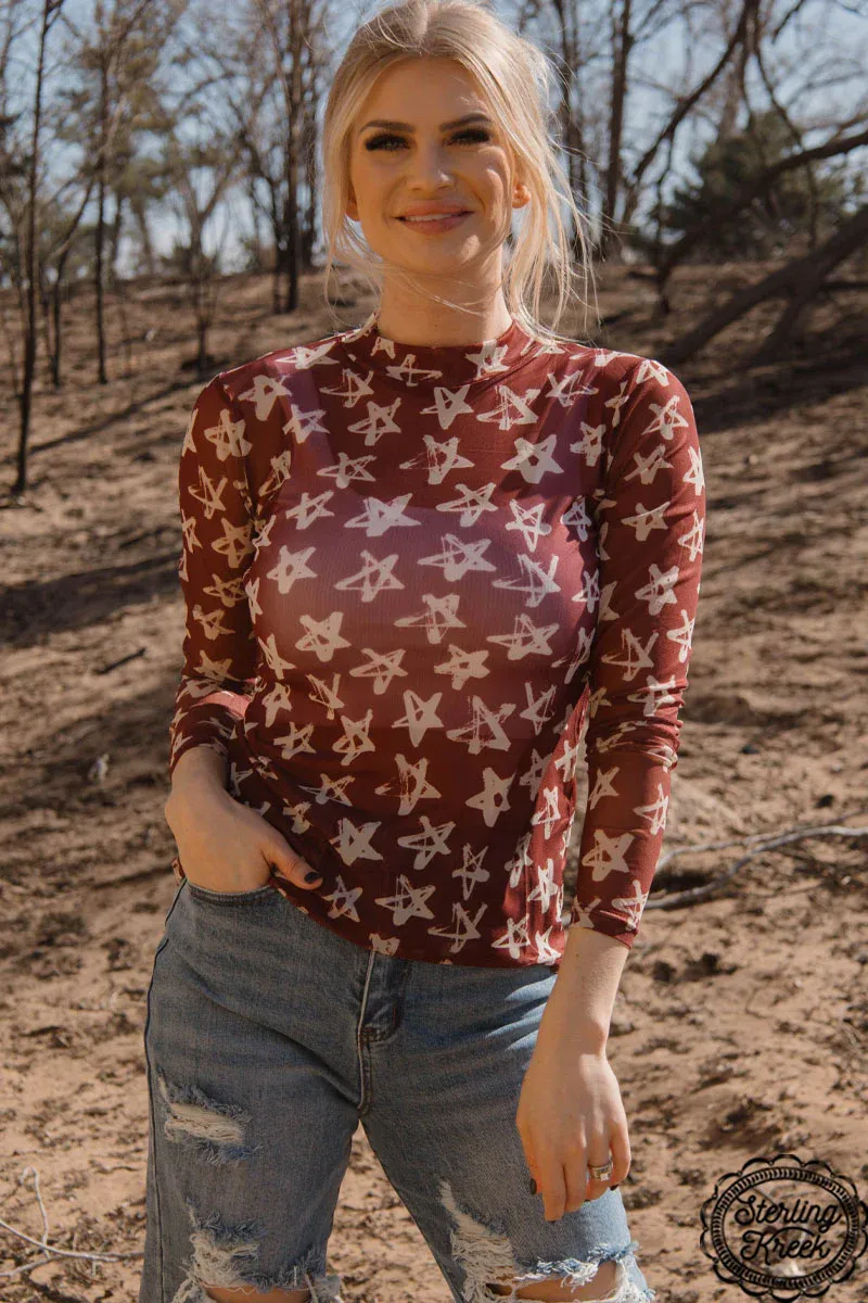 Stars At Night Red Top