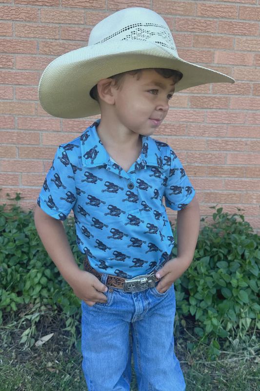 Spurs On My Boots Kids Polo