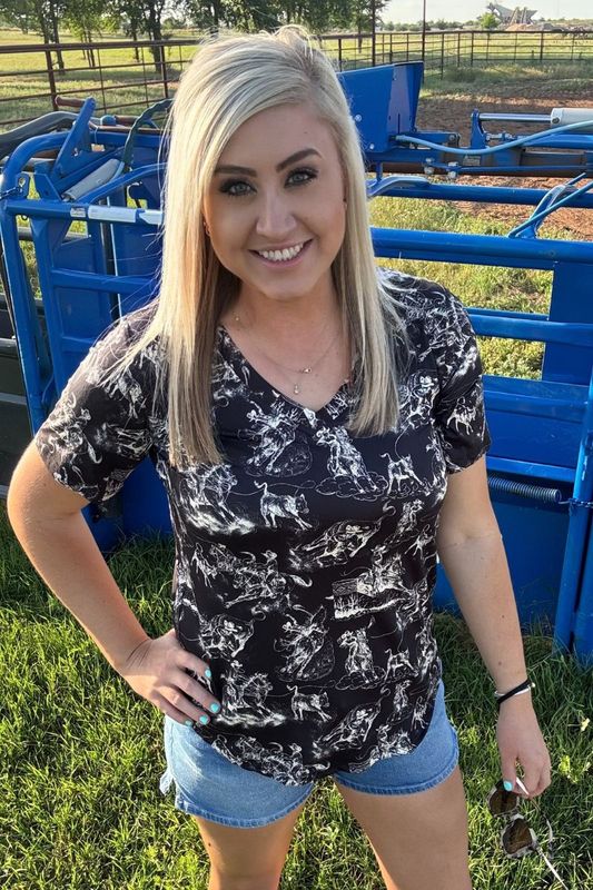 Rodeo Road V-Neck Top