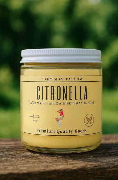 Clean Burning Citronella Tallow Candle