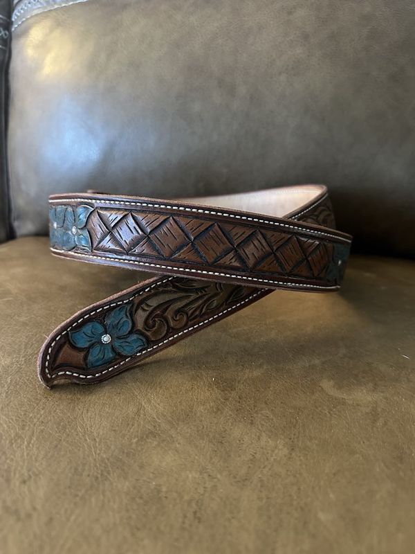 Hand-tooled Leather Belts