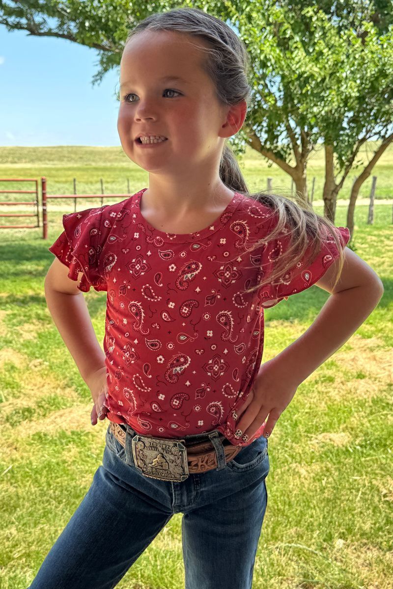 Bandana Babe Red Kids Top
